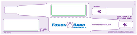 ZEBRA, CONSUMABLES, Z-BAND FUSION POLYPROPYLENE/POLYESTER WRISTBAND, DIRECT THERMAL, 9.25